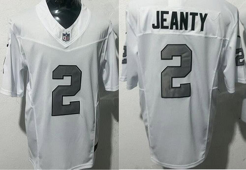 Las Vegas Raiders #2 Ashton Jeanty Limited White Alternate FUSE Vapor Jersey