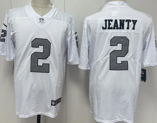 Las Vegas Raiders #2 Ashton Jeanty Limited White Alternate Vapor Jersey