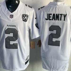 Las Vegas Raiders #2 Ashton Jeanty Limited White Fashion FUSE Vapor Jersey
