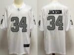 Las Vegas Raiders #34 Bo Jackson Limited White Rush Color Jersey