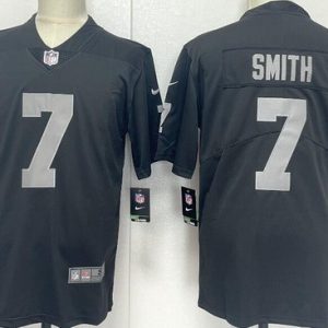 Las Vegas Raiders #7 Geno Smith Limited Black Vapor Jersey