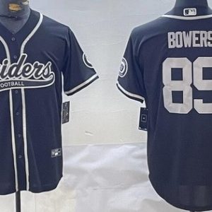 Las Vegas Raiders #89 Brock Bowers Limited Black Fashion Baeball Jersey