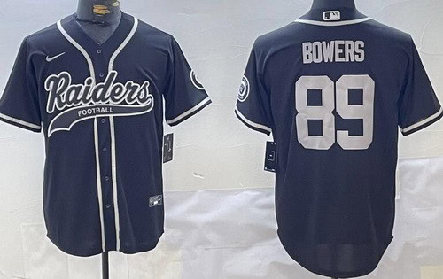 Las Vegas Raiders #89 Brock Bowers Limited Black Fashion Baeball Jersey