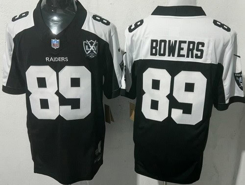 Las Vegas Raiders #89 Brock Bowers Limited Black Thanksgiving FUSE Vapor Jersey