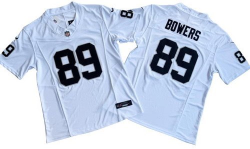 Las Vegas Raiders #89 Brock Bowers Limited White FUSE Vapor Jersey