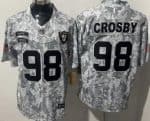 Las Vegas Raiders #98 Maxx Crosby Limited Arctic Camo 2024 Salute to Service Jersey