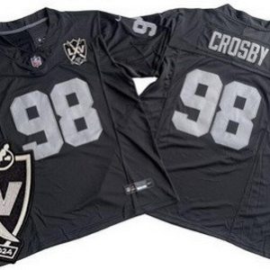 Las Vegas Raiders #98 Maxx Crosby Limited Black 65th Season FUSE Vapor Jersey