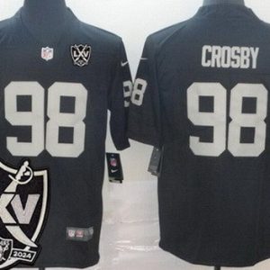 Las Vegas Raiders #98 Maxx Crosby Limited Black 65th Season Vapor Jersey