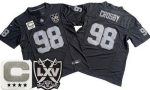Las Vegas Raiders #98 Maxx Crosby Limited Black C Patch 65th Season FUSE Vapor Jersey