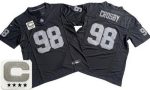 Las Vegas Raiders #98 Maxx Crosby Limited Black C Patch FUSE Vapor Jersey