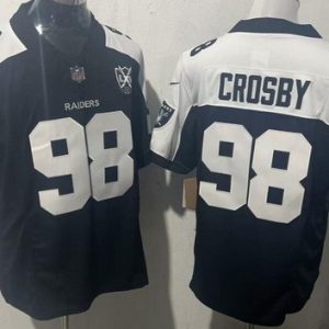 Las Vegas Raiders #98 Maxx Crosby Limited Black Thanksgiving FUSE Vapor Jersey