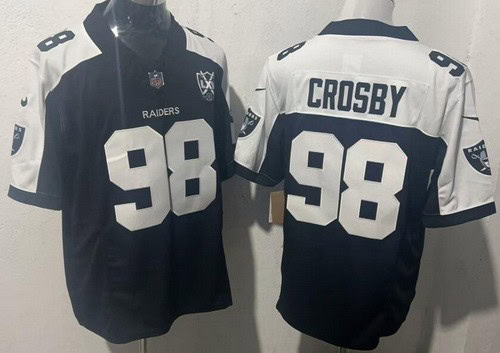 Las Vegas Raiders #98 Maxx Crosby Limited Black Thanksgiving FUSE Vapor Jersey