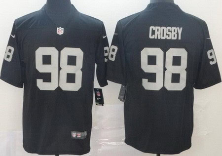 Las Vegas Raiders #98 Maxx Crosby Limited Black Vapor Untouchable Jersey