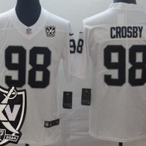 Las Vegas Raiders #98 Maxx Crosby Limited White 65th Season Vapor Jersey