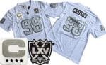 Las Vegas Raiders #98 Maxx Crosby Limited White Alternate C Patch 65th Season FUSE Vapor Jersey