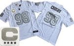 Las Vegas Raiders #98 Maxx Crosby Limited White Alternate C Patch FUSE Vapor Jersey