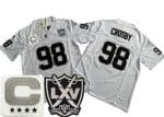 Las Vegas Raiders #98 Maxx Crosby Limited White C Patch 65th Season FUSE Vapor Jersey