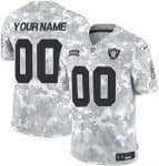 Las Vegas Raiders Customized Limited Arctic Camo 2024 Salute to Service Jersey