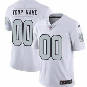 Las Vegas Raiders Customized Limited White Rush Color Jersey
