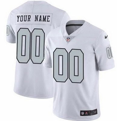 Las Vegas Raiders Customized Limited White Rush Color Jersey