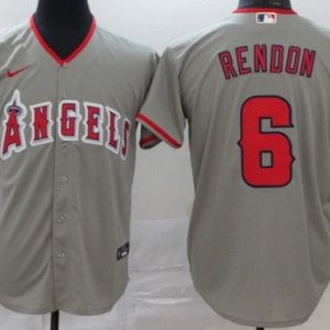 Los Angeles Angels #6 Anthony Rendon Gray 2020 Cool Base Jersey