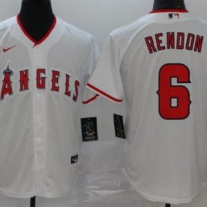 Los Angeles Angels #6 Anthony Rendon White 2020 Cool Base Jersey