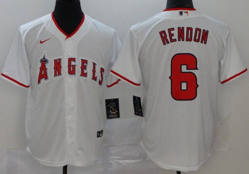 Los Angeles Angels #6 Anthony Rendon White 2020 Cool Base Jersey