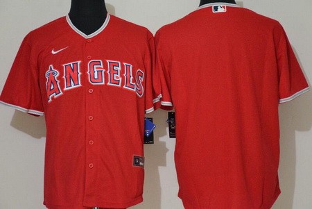 Los Angeles Angels Blank Red Cool Base Jersey