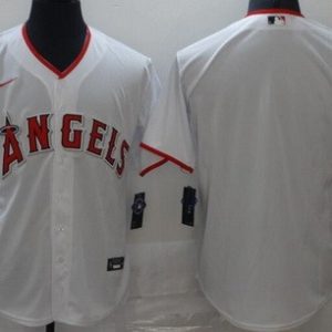 Los Angeles Angels Blank White Cool Base Jersey
