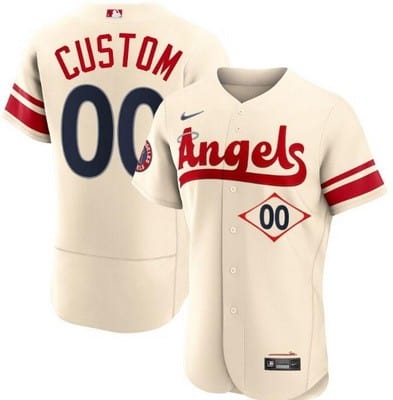 Los Angeles Angels Customized Cream 2022 City Connect Authentic Jersey