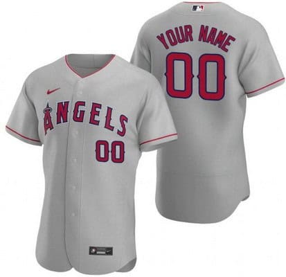 Los Angeles Angels Customized Gray Authentic Jersey