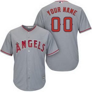 Los Angeles Angels Customized Gray Cool Base Jersey