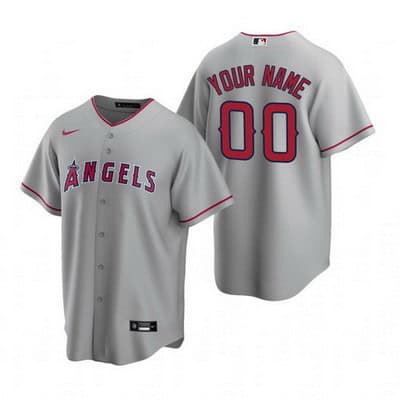 Los Angeles Angels Customized Gray Road 2020 Cool Base Jersey