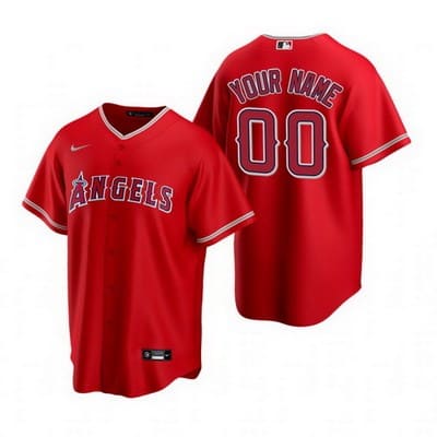 Los Angeles Angels Customized Red Alternate 2020 Cool Base Jersey