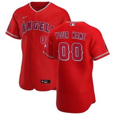 Los Angeles Angels Customized Red Alternate 2020 FlexBase Jersey