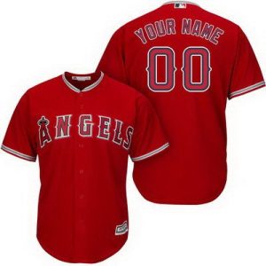 Los Angeles Angels Customized Red Cool Base Jersey