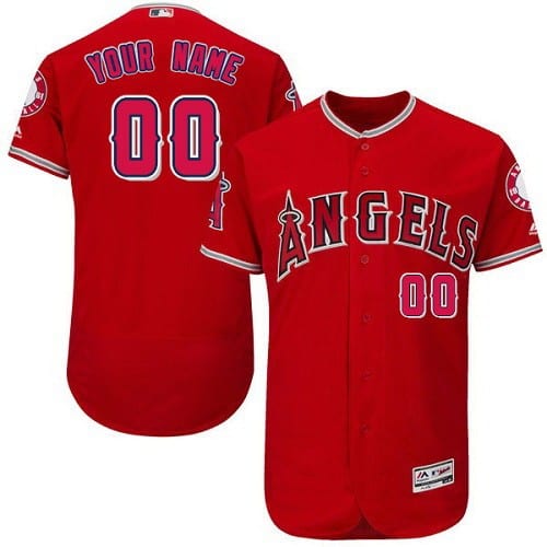 Los Angeles Angels Customized Red FlexBase Jersey