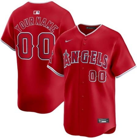 Los Angeles Angels Customized Red Limited Jersey