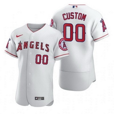 Los Angeles Angels Customized White 2020 FlexBase Jersey
