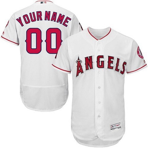 Los Angeles Angels Customized White FlexBase Jersey
