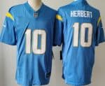 Los Angeles Chargers #10 Justin Herbert Limited Light Blue FUSE Vapor Jersey