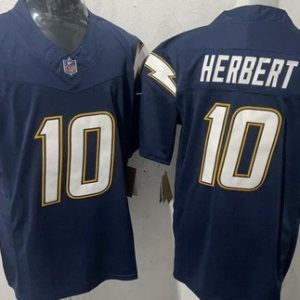 Los Angeles Chargers #10 Justin Herbert Limited Navy FUSE Vapor Jersey