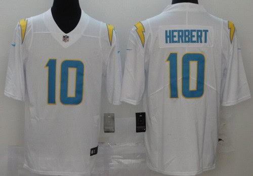 Los Angeles Chargers #10 Justin Herbert Limited White 2020 Vapor Untouchable Jersey