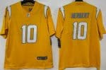 Los Angeles Chargers #10 Justin Herbert Limited Yellow Vapor Jersey