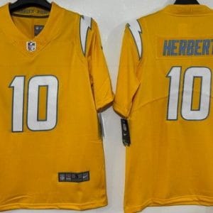 Los Angeles Chargers #10 Justin Herbert Limited Yellow Vapor Jersey