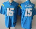 Los Angeles Chargers #15 Ladd McConkey Limited Light Blue FUSE Vapor Jersey