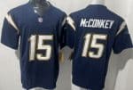 Los Angeles Chargers #15 Ladd McConkey Limited Navy FUSE Vapor Jersey