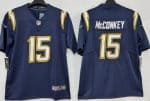Los Angeles Chargers #15 Ladd McConkey Limited Navy Vapor Jersey