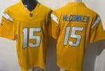 Los Angeles Chargers #15 Ladd McConkey Limited Yellow FUSE Vapor Jersey