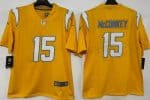Los Angeles Chargers #15 Ladd McConkey Limited Yellow Vapor Jersey